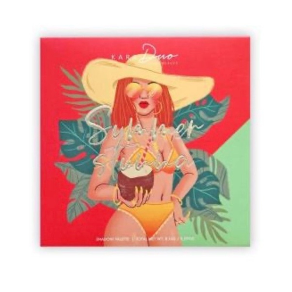 Summer Siren Eyeshadow Palette - Vibrant Coral & Mint Packaging